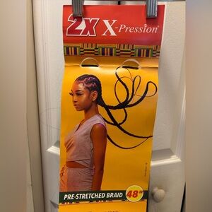 2X X-Pression Pre-Stretched Braid Hair - 48” Black